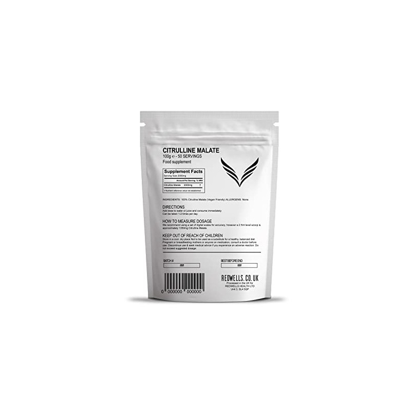 Citrulline Malate Powder REDWELLS 2:1 Ratio Amino Acid GMO Free