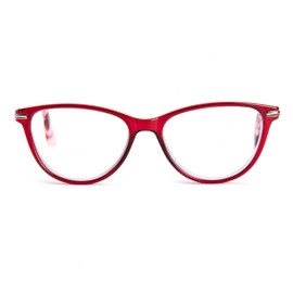 Blue Light Blocking Reading Glasses cat eye reading glasses Ultra-Lightweight Reading Glasses for Women BHX8012 (C2R, 4, Diopters)