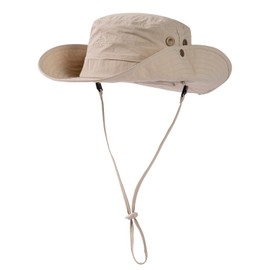 Comhats Sun Hats for Men Waterproof Wide Brim Summer Beach Hat Safari Hat Large Bucket Hat for Outdoor Fishing Hiking Walking Beach Beige M/L