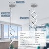 CANEOE Spiral Led Pendant Light Fixture,15W Cold White Light Modern