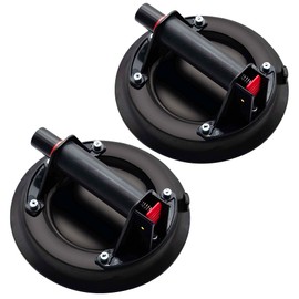 AUTOAlkins 8" Heavy Duty Suction Cup to Lift Large Glass, Tile, Marble, Industrial Vacuum Suction Lifter with Handle for Glass Lifting & Replacement, 240 lbs Load Capacity (2 Pack)
