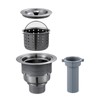 ROVOGO 3-1/2 inch Kitchen Sink Drain Assembly with Removable Deep