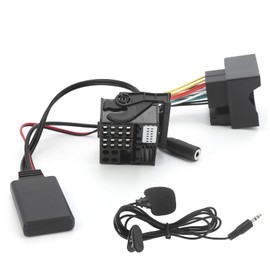 Bluetooth AUX Adapter 59.1in Bluetooth 5.0 AUX Cable Audio Adapter Car Bluetooth Module with Microphone Fit for E60 E63 E64 E65 E66 E87