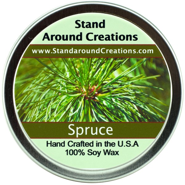 Stand Around Creations Soy Aromatherapy Candle - Scent: Douglas Fir 6 oz White