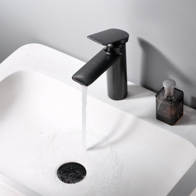 Luxier Brass Bathroom Sink Grid Drain Strainer for Vessel and