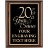 Anniversary Plaques - 7x9 20 Years of Service Anniversary Recognition