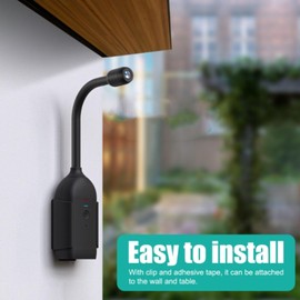 Dpofirs Mini Security Camera,1080P 360 Degree Panoramic Lens Indoor Camera, Two Way Intercom 2000mAh Indoor Camera for Toddler Garage Yard