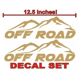 Ford 4x4 OFF ROAD Truck Decals METALLIC GOLD Set for Ford F-150 Super Duty and Ranger