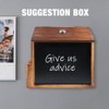 Mineup Wooden Suggestion Box, Donation Box Lockable, Wooden Ballot Box,