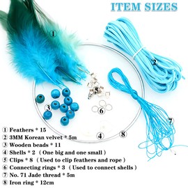 Handmade Dreamcatcher, Lace Dream Catcher, Handmade Lace Dream Catcher, Macrame Wall Hanging Ornament, Boho Dream Catcher, for Car, Wedding, Home, Bedroom, Living Room Decoration (Blue)