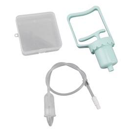 Baby Nose Aspirator Hand Puller Nose Sucker Manual Soft Silicone Negative Pressure Nosal Cleaning for Infant Newborn Green