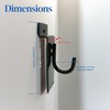 STORE FIXTURES DIRECT Black J-Hook, J Shaped Utility Hanger for