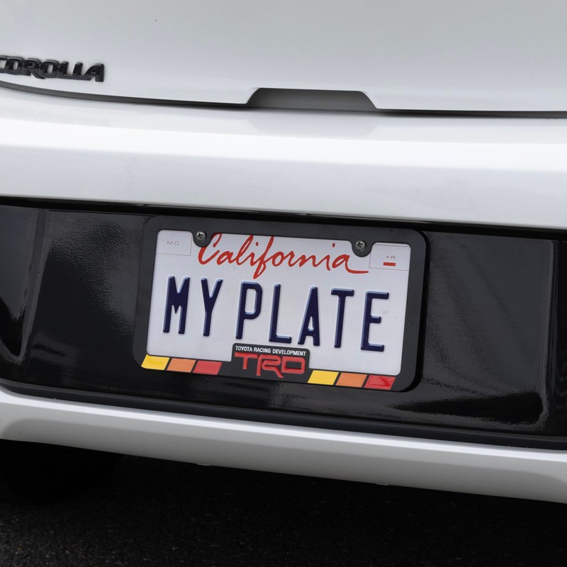 CHROMA 042616 Racing Development TRD Black Metal License Plate Frame