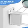 Dreyoo 24 Pack Wire Shelf End Bracket, White Plastic Closet