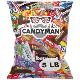 CANDYMAN (5 LBS) Chocolate Candy Bundle with Mixed Individually Wrapped Treats, Fun and Mini Sized Chocolate and Candy for Easter Egg Fillers and Parties