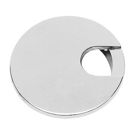 5 Pack - Cosmas 50203CH Polished Chrome 2-1/2" Two Piece Zinc (Metal) Desk Grommet - 3" Overall Diameter