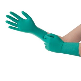 Ansell Microflex 93-260 Disposable Nitrile/Neoprene Gloves, Chemical Resistant, Industrial, Mechanics and DIY use, Green, Size M (7.5-8) (6 Units)