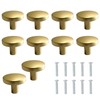 MVPACKEEY 10Pcs Round Cabinet Knobs Drawer Knobs Gold Drawer Knobs