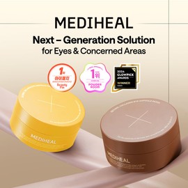 Mediheal Retinol Collagen Under Eye Patches - Korean Hydrogel Eye Pads (60 patches) with 95% Retinol & 5 Micro Collagen. Nourishing & Non Irritating Eye Gel Mask. Sealing Cap & Spatula Included.