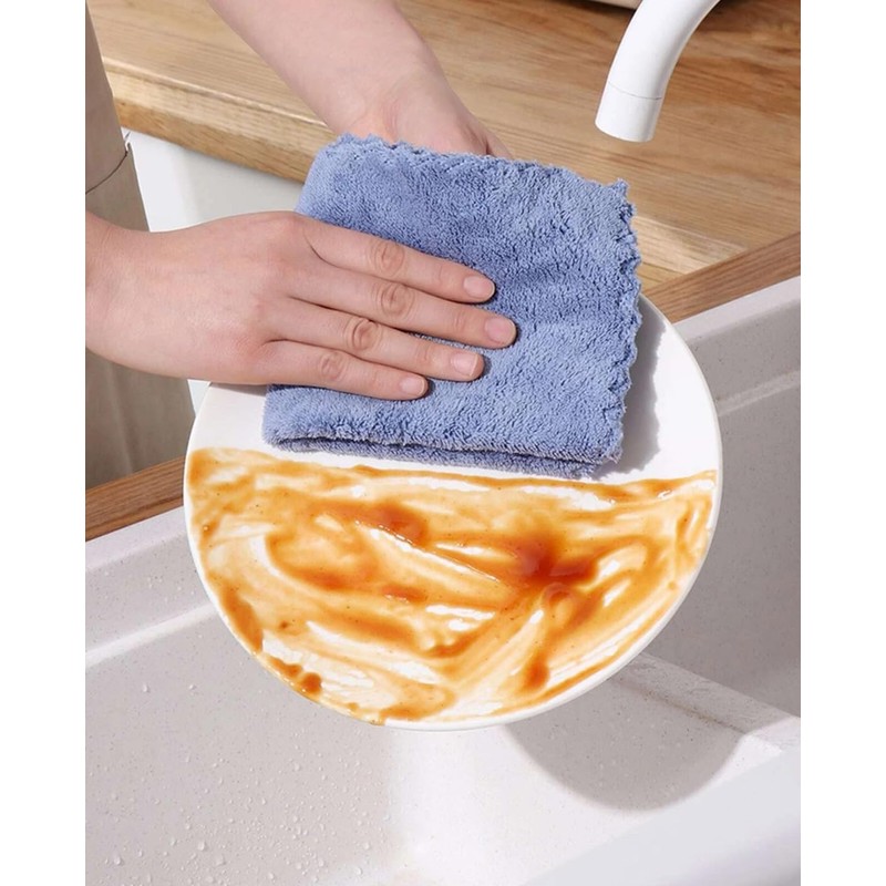 Microfiber Kitchen Dish Cloths Set, Pack of 10