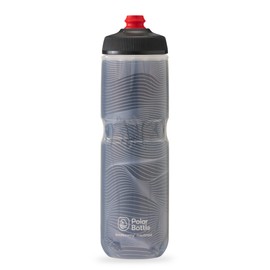Polar Bottle Breakaway - Botella de Agua aislada para Bicicleta, sin BPA, para Ciclismo y Deportes (Punto de Jersey, carbón, 24 onzas)