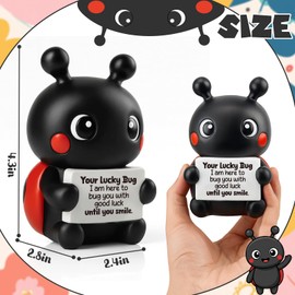 FRBFRB Ladybug Desk Figurine Gifts for Coworker Colleague Best Friends Bestie Gifts Presents for Women Mens Good Luck Birthday Christmas Emotional Positive Support Farewell Get Well Soon Easter