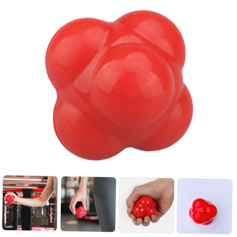 Totority Hexagonal Agility Training Ball Durable Reaction Fitness Ball for