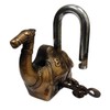 Purpledip Brass Padlock/Lock in Antique Handmade Camel Shape for Security