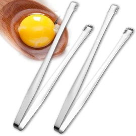 Egg Chalaza Removal Tool, 2Pcs Stainless Steel Egg Chalaza Removal Tools,Stainless Steel Eggshell Fragment Remover Tool,Chalaza Remover Tool for Egg,Egg Chalaza Removal Tool for Egg, Silver