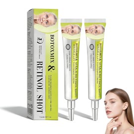 Botoxmix & Vita-A Retinol Shot Crema de reafirmación de arrugas – Crema de retinol antienvejecimiento para arrugas y líneas finas, minimizador de poros, reafirmante y soporte de textura de la piel para todo tipo de piel (paquete de 2)