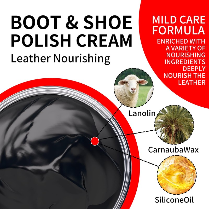IKI Black Shoe Polish for Leather - Shoe Shine Kit