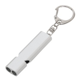 Rothco Super Loud Double Barrell Emergency Whistle W/ Key Clasp - 118 Db Aluminum Alloy