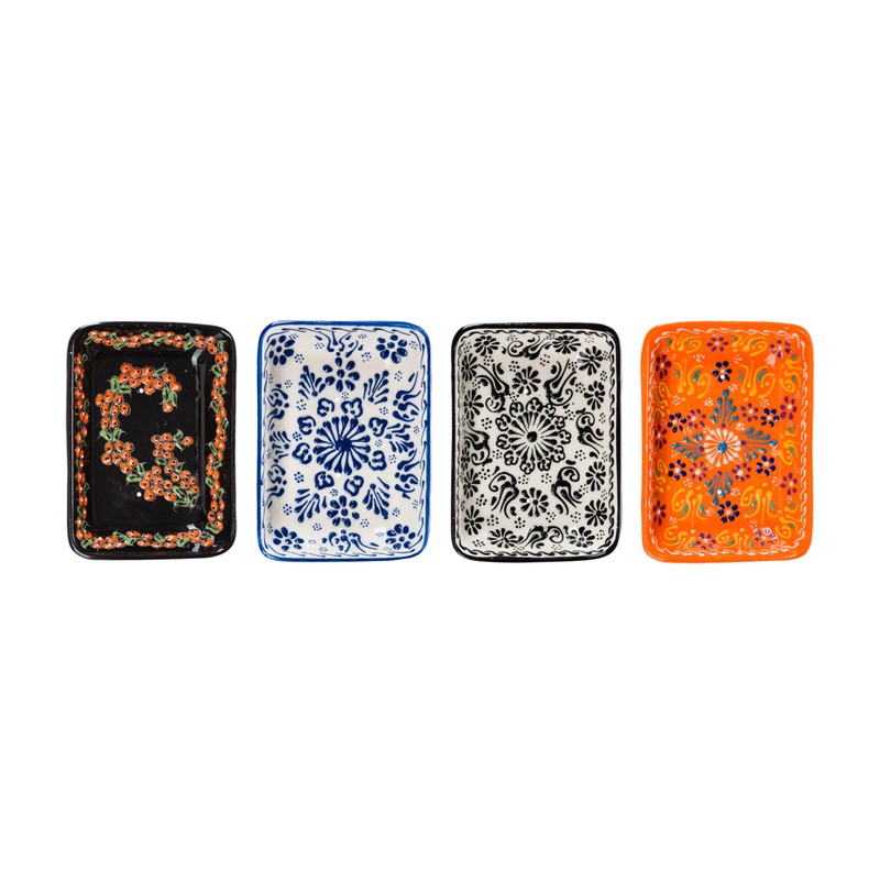 Soap Dish ottoman Ceramic Hand Painted Mezze Colourful