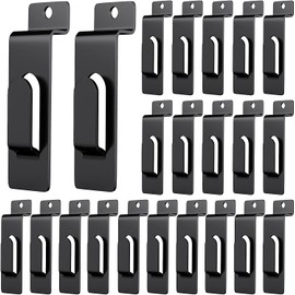 50 Pack Slatwall Utility Notch Hook Commercial Slatwall Picture Hook Metal Display Hook Hanger Slat Wall Hangers Slat Wall Accessories for Photo Frame Painting Arts Center Slat Panel (50, Black)
