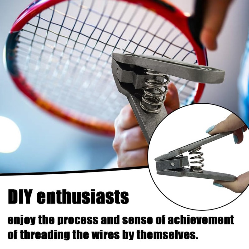 spintenis 5-Prong Flying Clamp for Badminton & Tennis Rackets, Professional