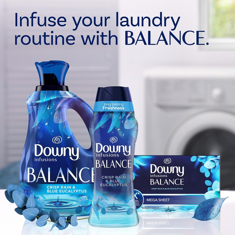 Downy Infusions In-Wash Laundry Scent Booster Beads, BALANCE, Crisp Rain