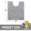 Yimobra Fluffy Toilet Rugs U Shaped, Shaggy Soft Comfortable Non
