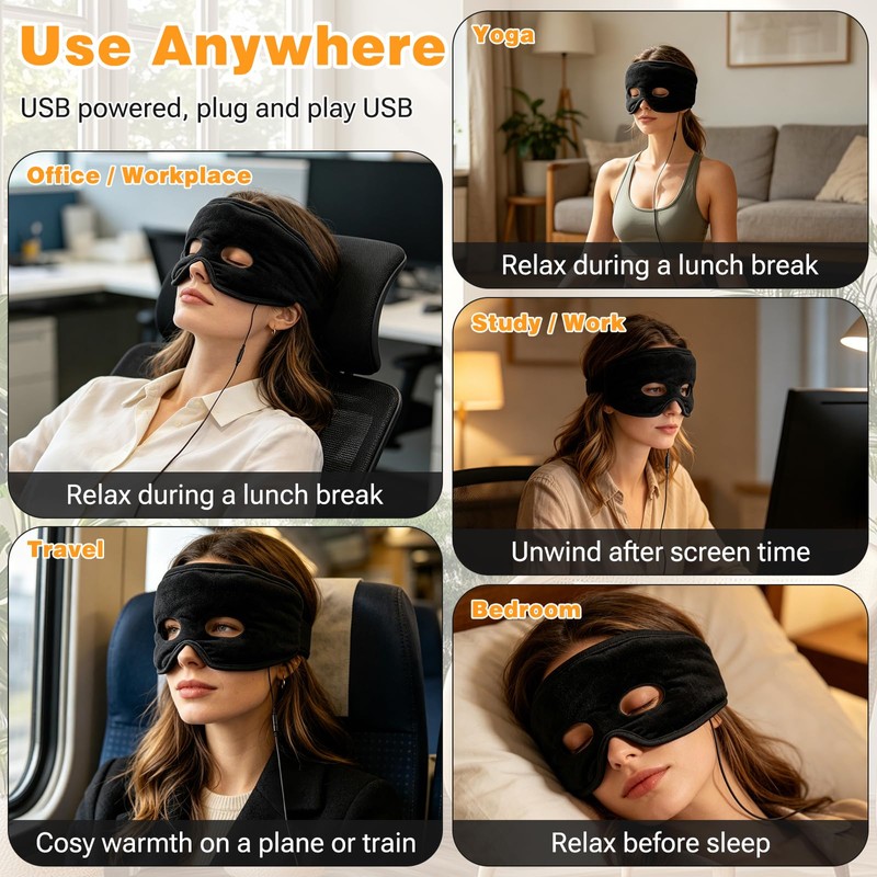 Thermo Relief Heated Sinus Mask, Extra Large Face Heating Pad