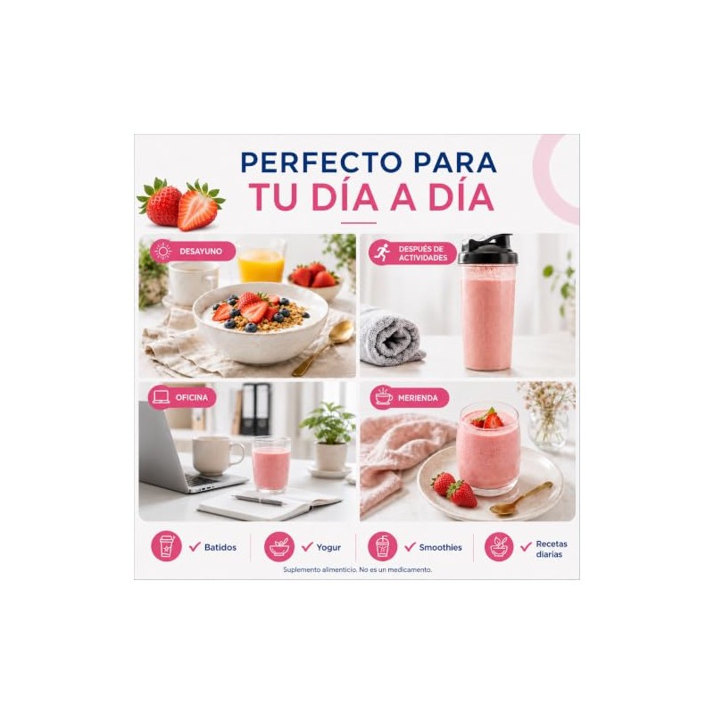Polvo Sabor Fresa, Supercalm Suplemento Alimenticio, 20 Sobres