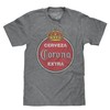 Tee Luv Men's Retro Cerveza Corona Extra Beer Shirt, Graphite