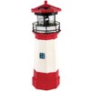 Jumbl JUMBLTM Solar Lighthouse with Rotating Lamp, Red, 11"