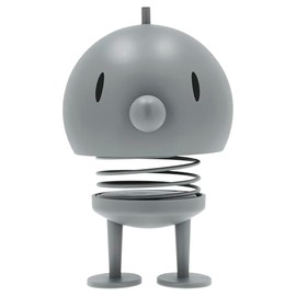 Hoptimist Speaker, Bluetooth Speaker Design, Wireless, Music Box Children and Adults, 10 x 10 x 15 cm, Large, Soft Grey