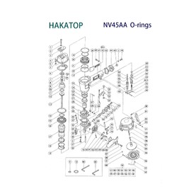 O-Ring Kit Fits Hitachi NV45AA, NV45AB, NV45AB2 Coil Roofing Nailer With Trigger O-Rings