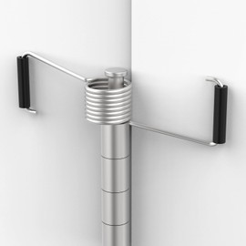 Aifeier ET 5 Pcs Butterfly Spring Door Closer Self-Closing, Stainless Steel Spring Hinge Door Closer Automatic Door Springs with Rubber Bumpers, Fits on Most Door Butt Hinge Pins