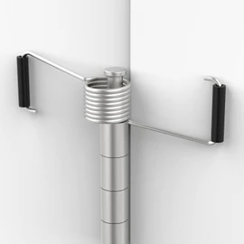 Aifeier ET 5 Pcs Butterfly Spring Door Closer Self-Closing, Stainless Steel Spring Hinge Door Closer Automatic Door Springs with Rubber Bumpers, Fits on Most Door Butt Hinge Pins