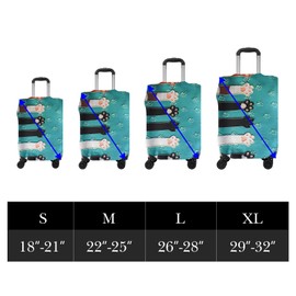 Adorila Travel Luggage Cover Washable Elastic Suitcase Cover Luggage Protective Cover for 22-25 Inch (Cat Scratcher, M), Cat Scratcher, M, Cat Scratcher