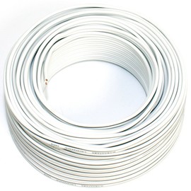Speaker Cable 2 x 0.75 mm² CCA – Audio cable – white – 25 m – Cable
