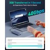 Enhanced USB4 M.2 NVMe PCIe SSD Enclosure - 40Gbps Ultra-Fast