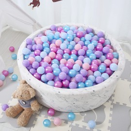 STARBOLO Ball Pit Balls - 170pcs Bulk Crush Proof Plastic Children's Toy Balls Mermaid Ocean Balls for Birthday Party Christmas Water Toy Indoor Outdoor