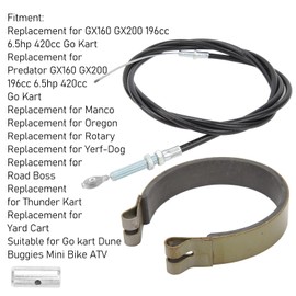 TKSE Bremsbandnadel, 4 -Zoll -Heckbremsbänder -Pins -Kit mit 1,55 M Gasklappenkabel für Go Kart Yard Cart Mini Bike ATV